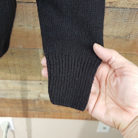 Jump In Sequin Sweater Top Women's Size L Black D89 - Picture 2 of 6